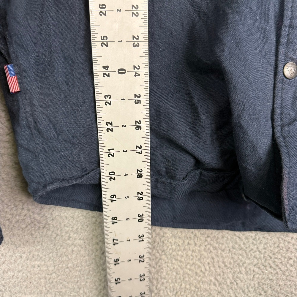 Beyond Riders Armor Blue Quilted Snap Button Work Shirt Jacket Men's XXL - Picture 5 of 10